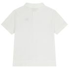 Boys White EKD Logo Polo Shirt, 1, hi-res