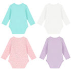 طقم بودى سوت بالشعار للبنات (4 قطع), 1, hi-res