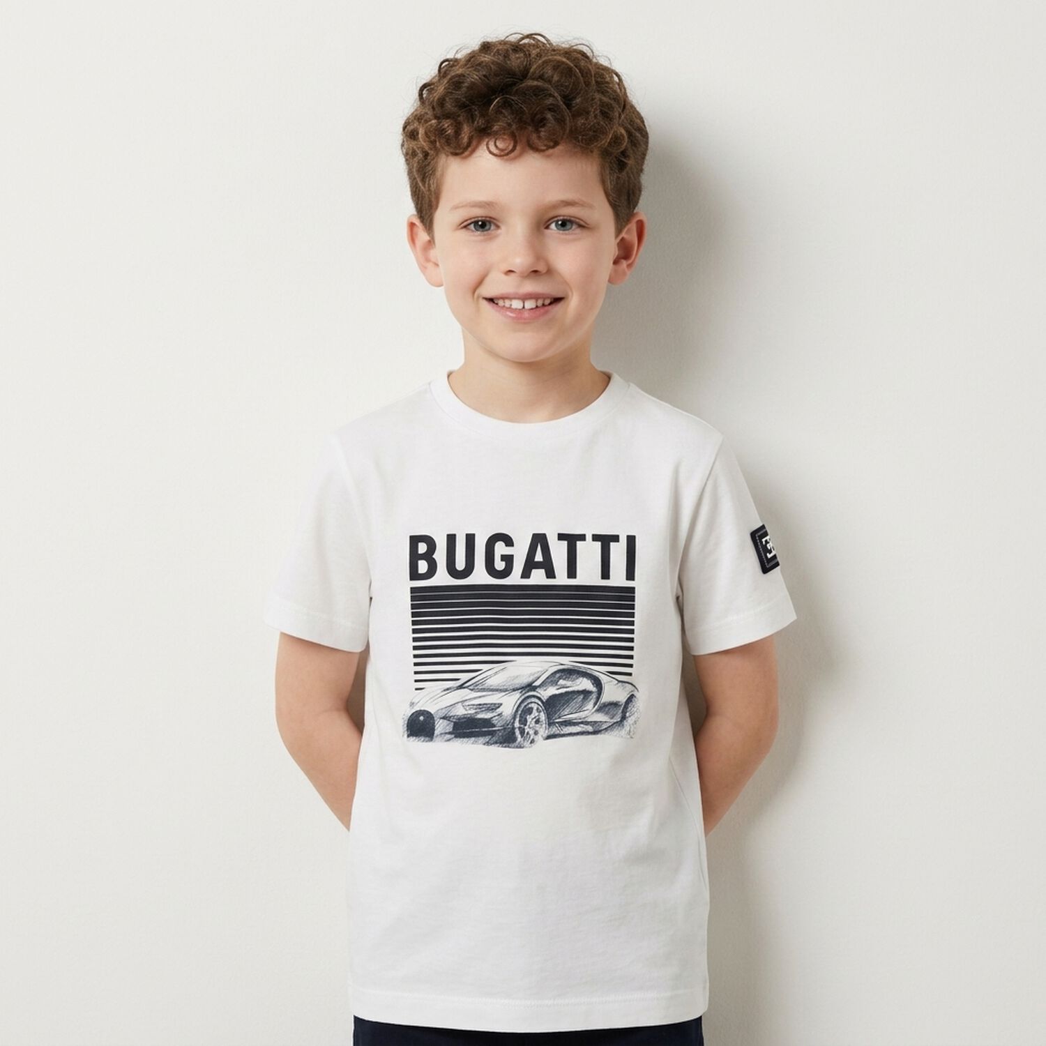 Boys White Logo T-Shirt, 3, hi-res