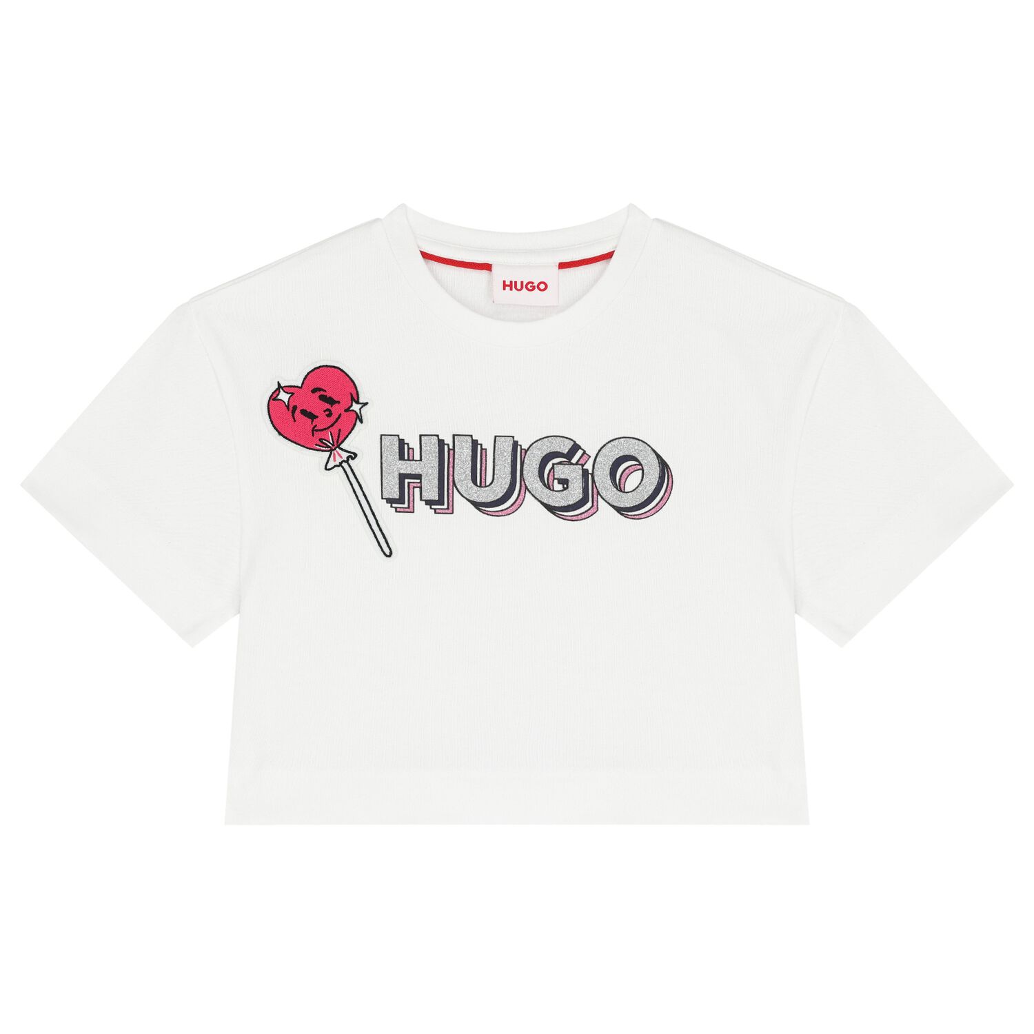 Girls White Logo Lollipop T-Shirt, 1, hi-res image number null