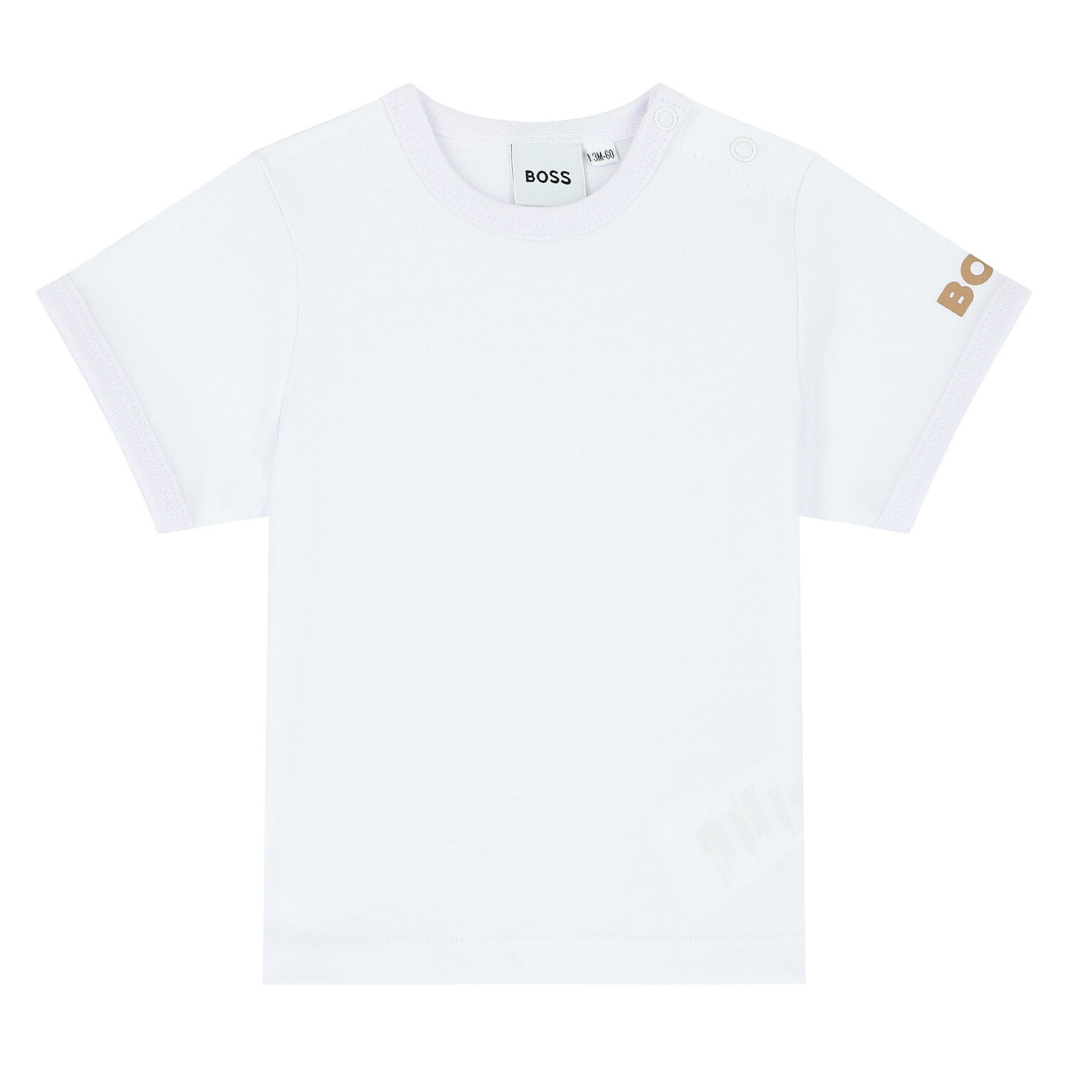 Baby Boys White & Beige Dungaree Set, 1, hi-res