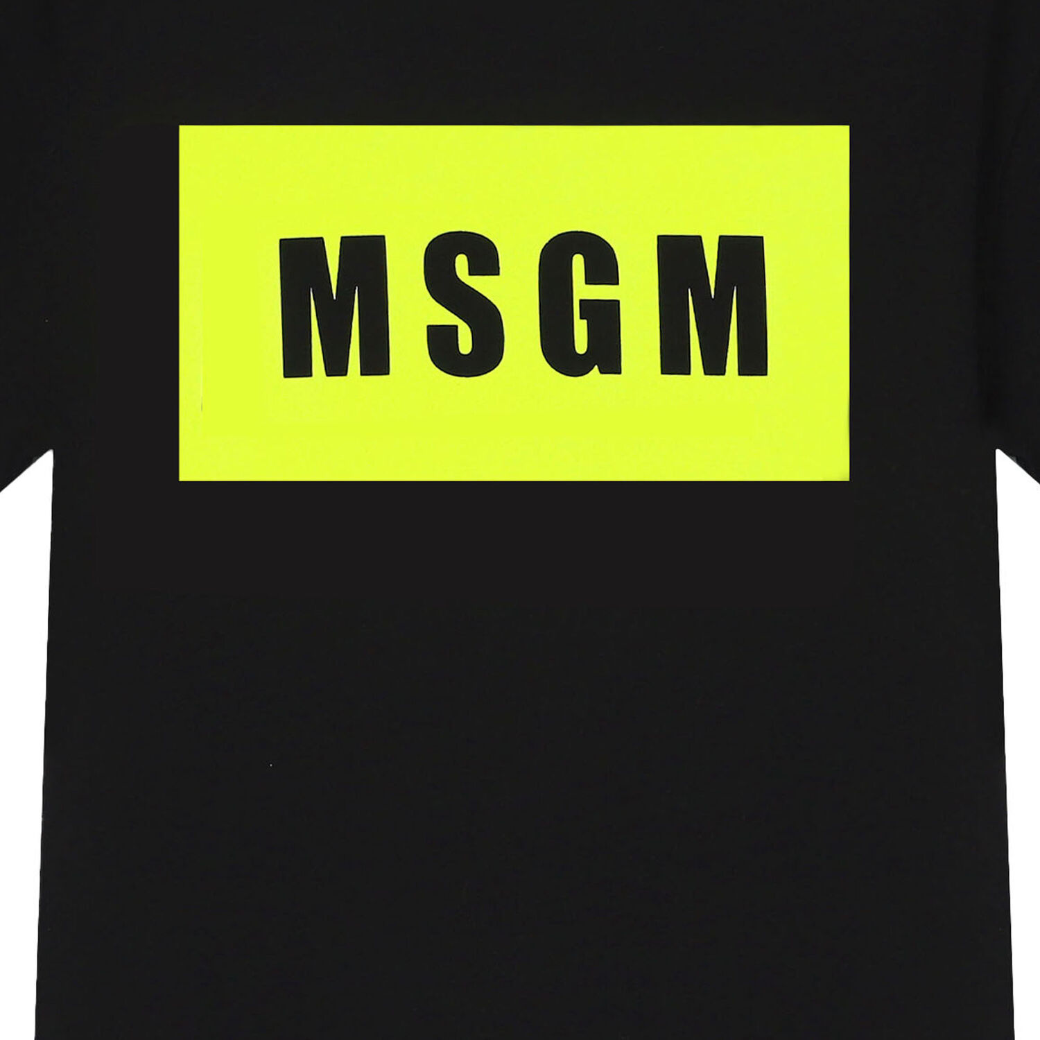 تيشيرت بالشعار باللون الاسود والاصفر نيون, 1, hi-res