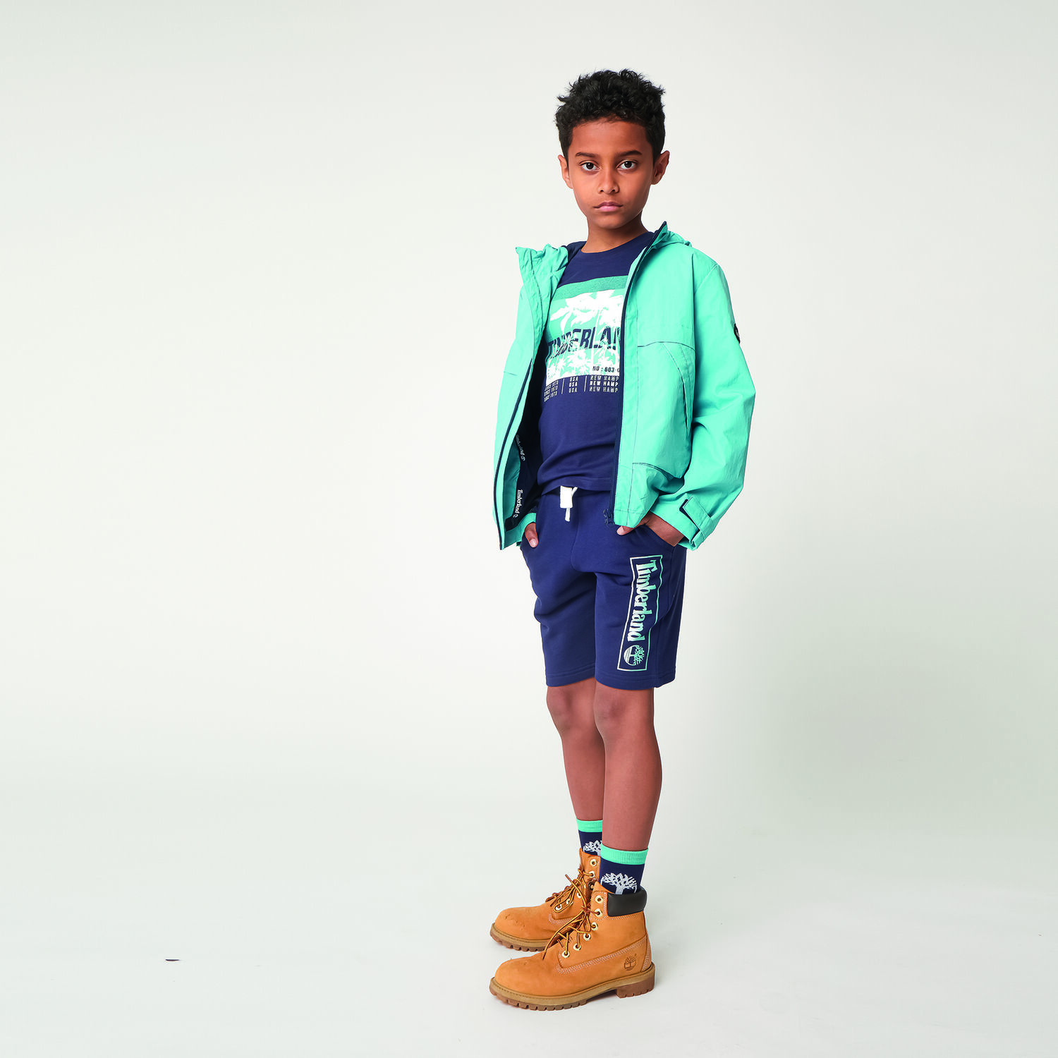 تيشيرت بالشعار باللون الكحلي للأولاد, 1, hi-res image number null