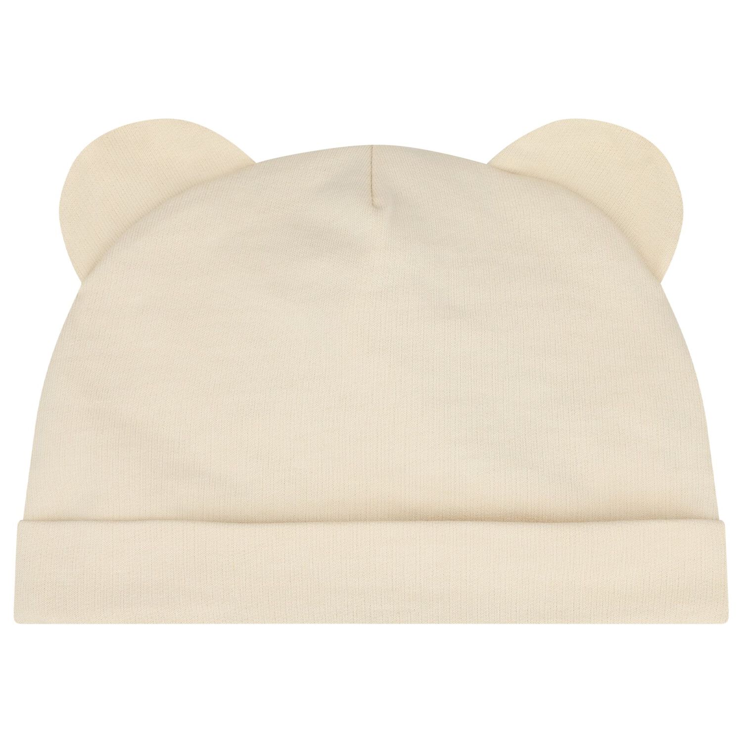 Beige Teddy Bear Logo Hat & Bib Baby Gift Set, 2, hi-res