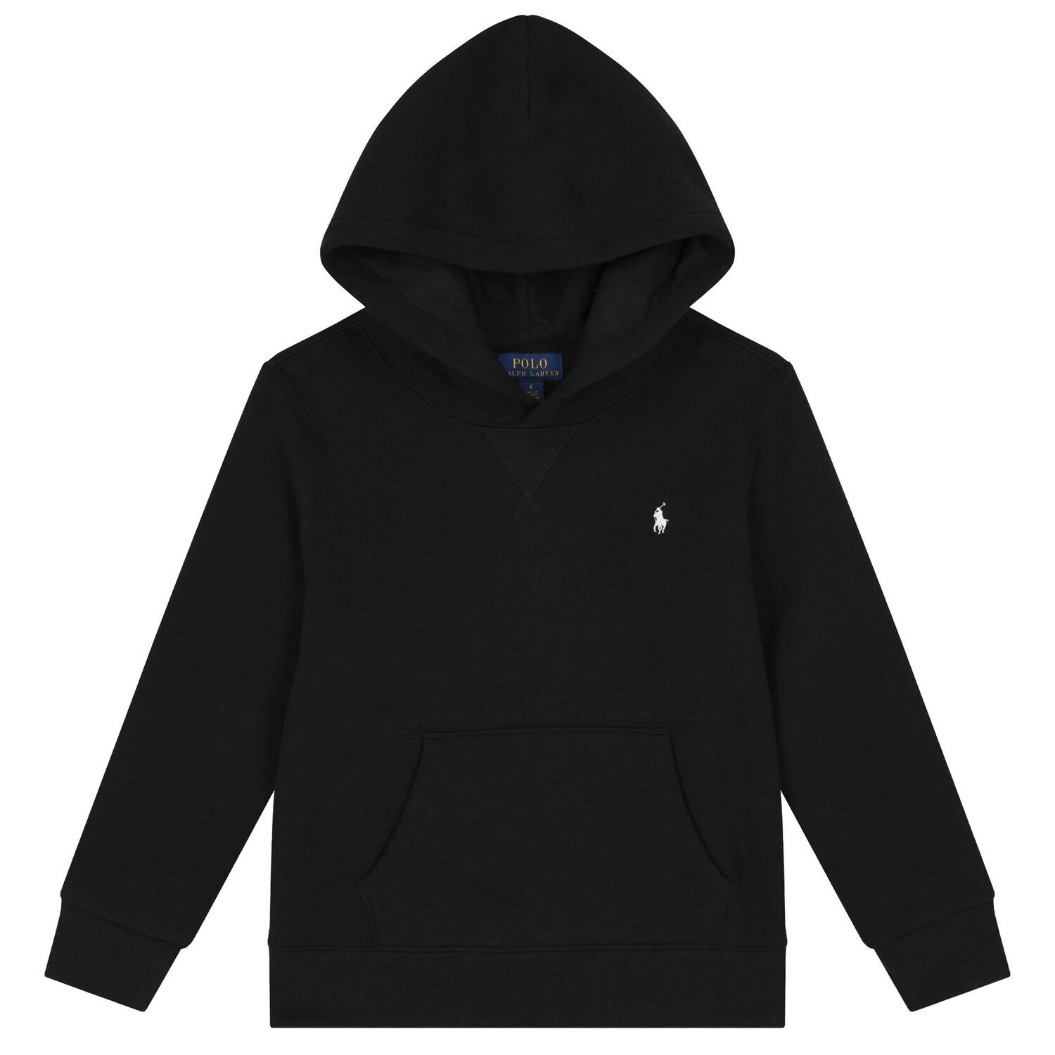 Boys Black Logo Hooded Top, 1, hi-res image number null