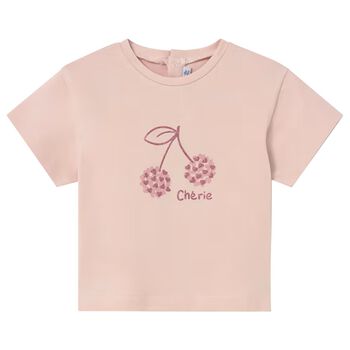 Younger Girls Pink Cherry T-Shirt