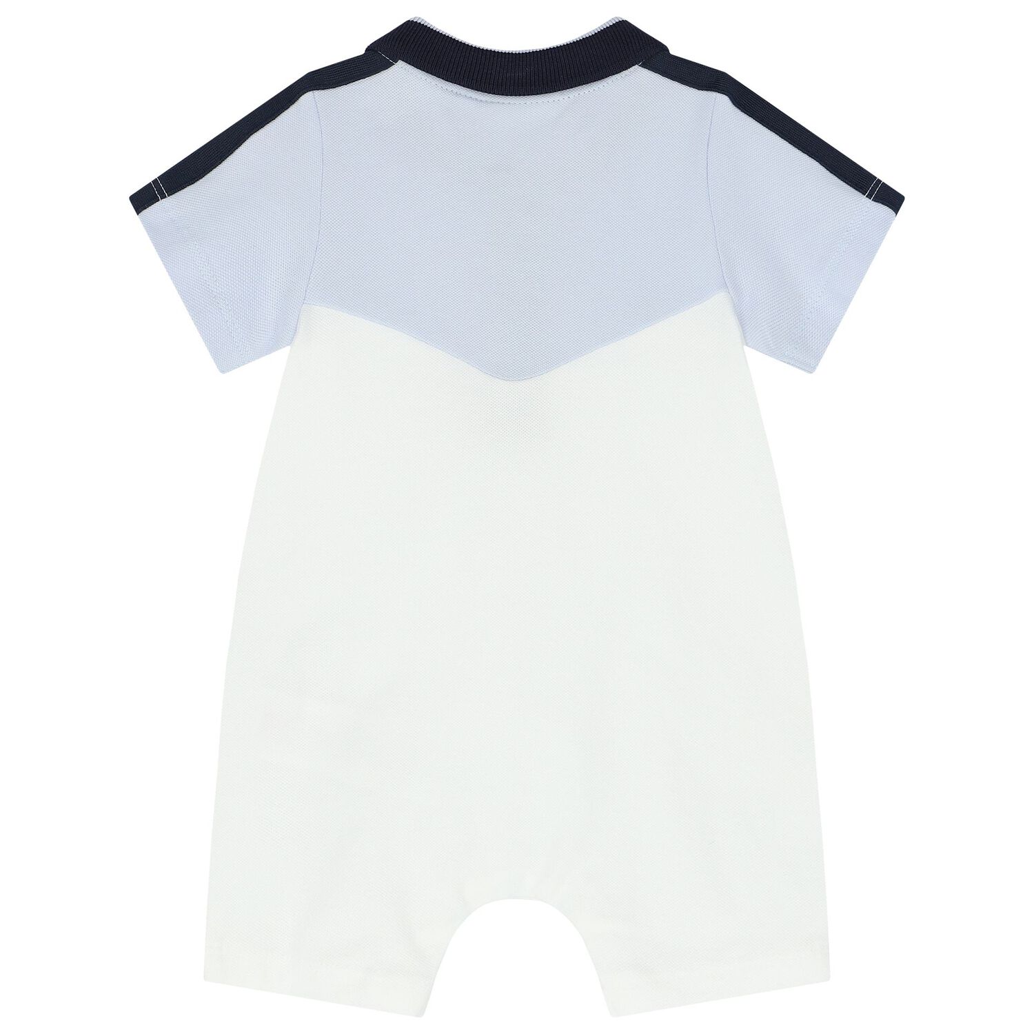Baby Boys White Logo Polo Romper, 1, hi-res image number null