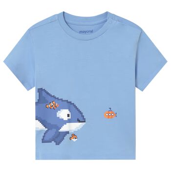 Younger Boys Blue Whale T-Shirt