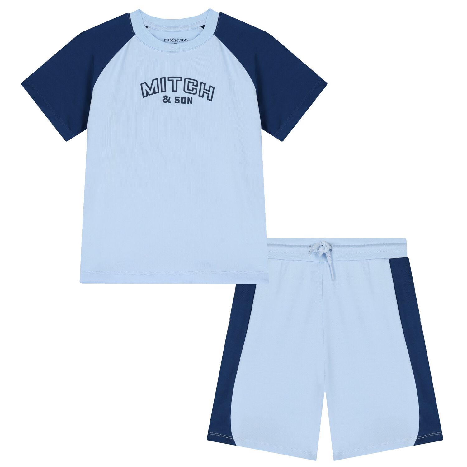 Boys Blue Logo Shorts Set, 1, hi-res image number null