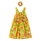Girls Pink & Yellow Dress Set, 1, hi-res