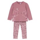 طقم ليغنز للبنات بطبعة نمر باللون الوردي, 1, hi-res