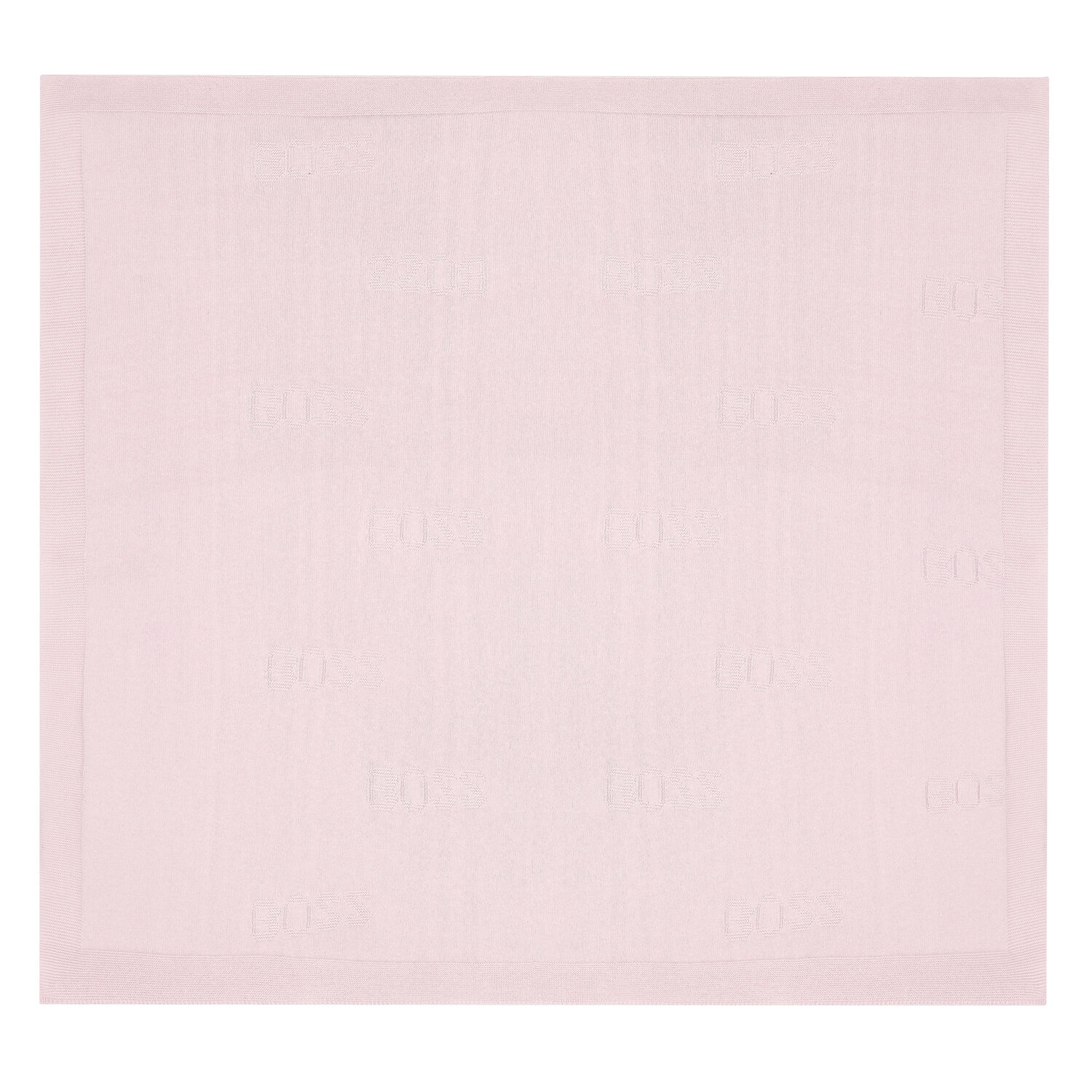 بطانية محبوكة بالشعار باللون الوردى للبنات, 1, hi-res