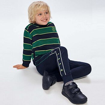 Boys Green & Navy 3 Piece Tracksuit