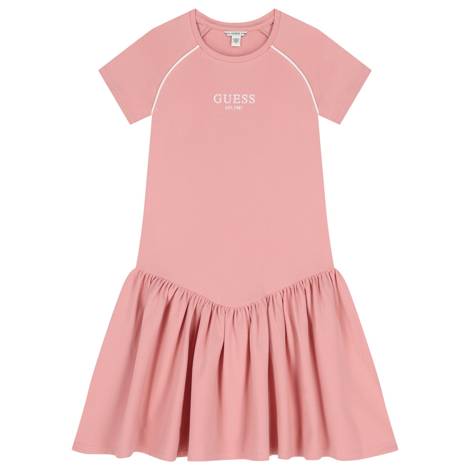 Girls Pink Logo Dress, 2, hi-res