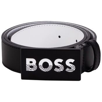 Boys Black Logo Belt