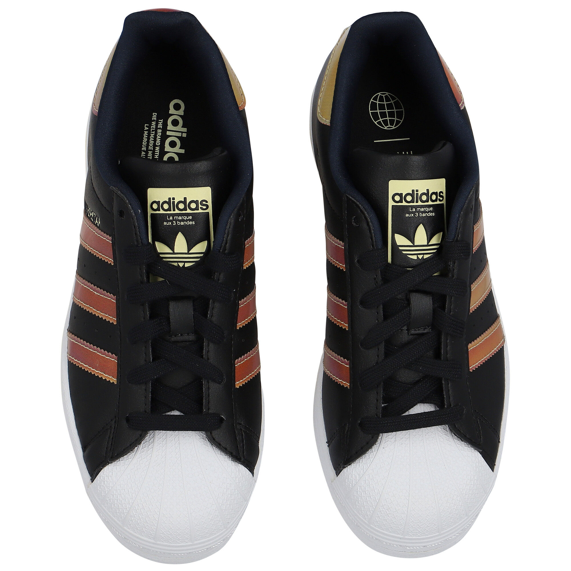 Adidas Kids Black Iridescent Superstar Trainers Junior Couture UAE