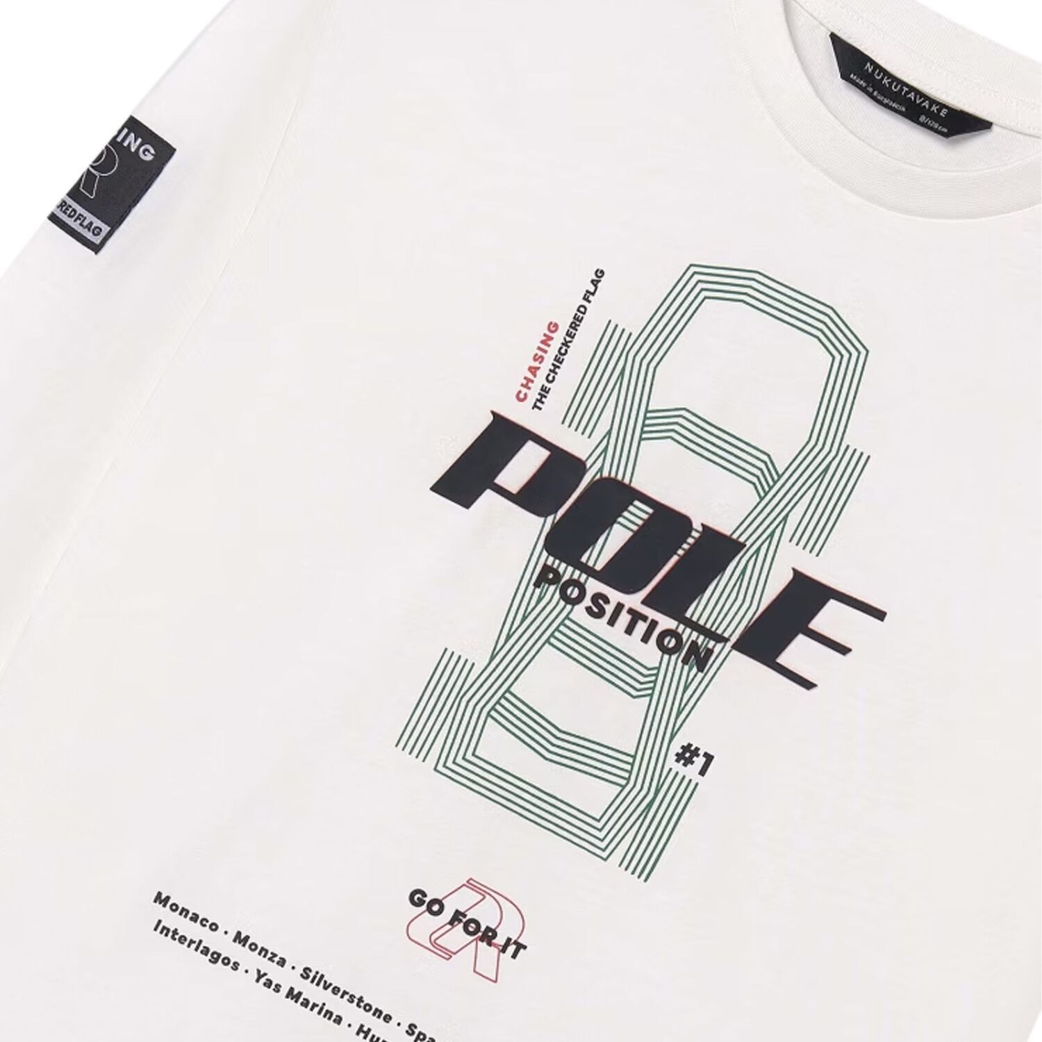 توب أولاد بأكمام بالشعار باللون العاجي, 1, hi-res image number null