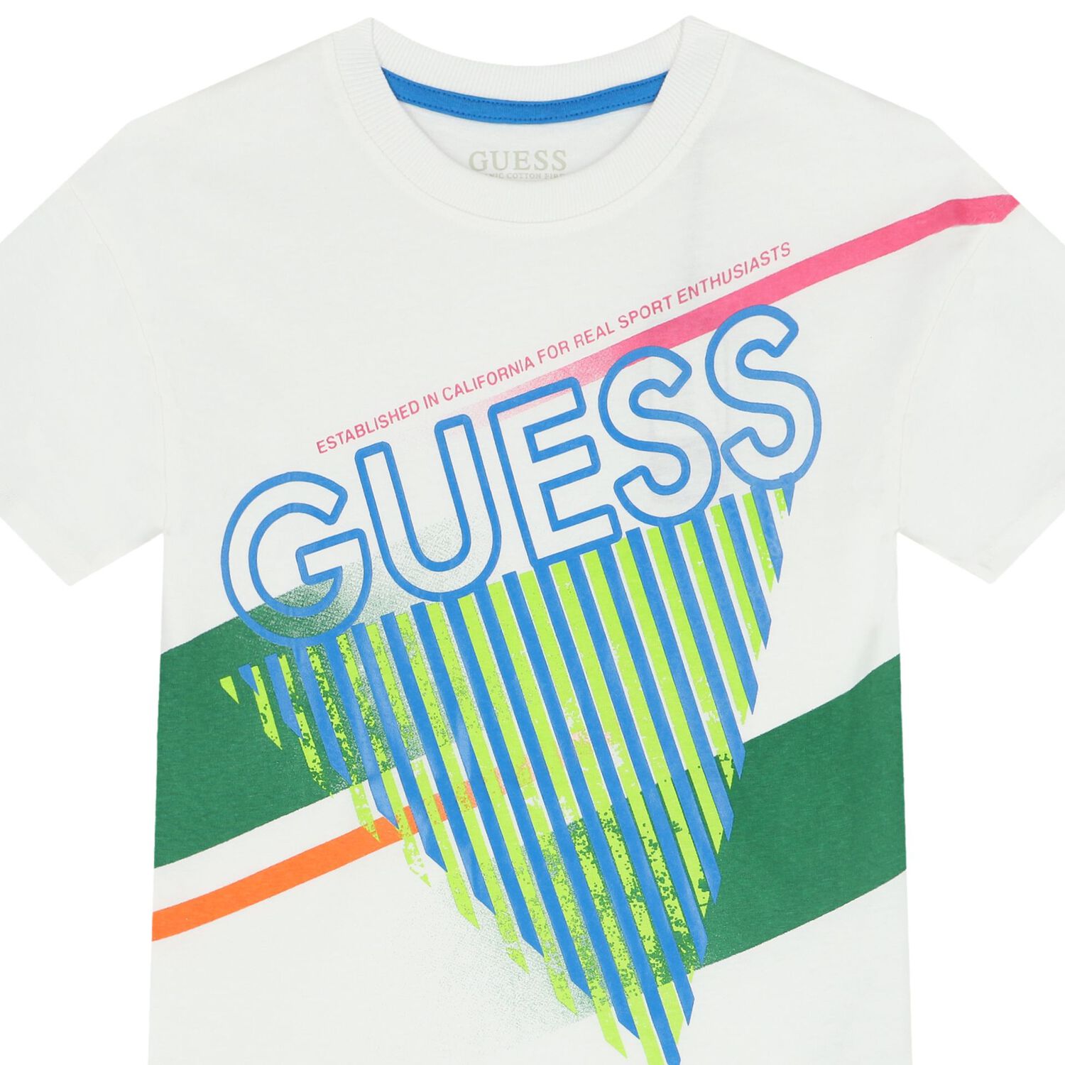 تيشيرت أولاد بالشعار باللون الأبيض, 1, hi-res