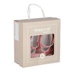 طقم حذاء قبل المشي بفيونكة باللون وردي للبنات, 1, hi-res