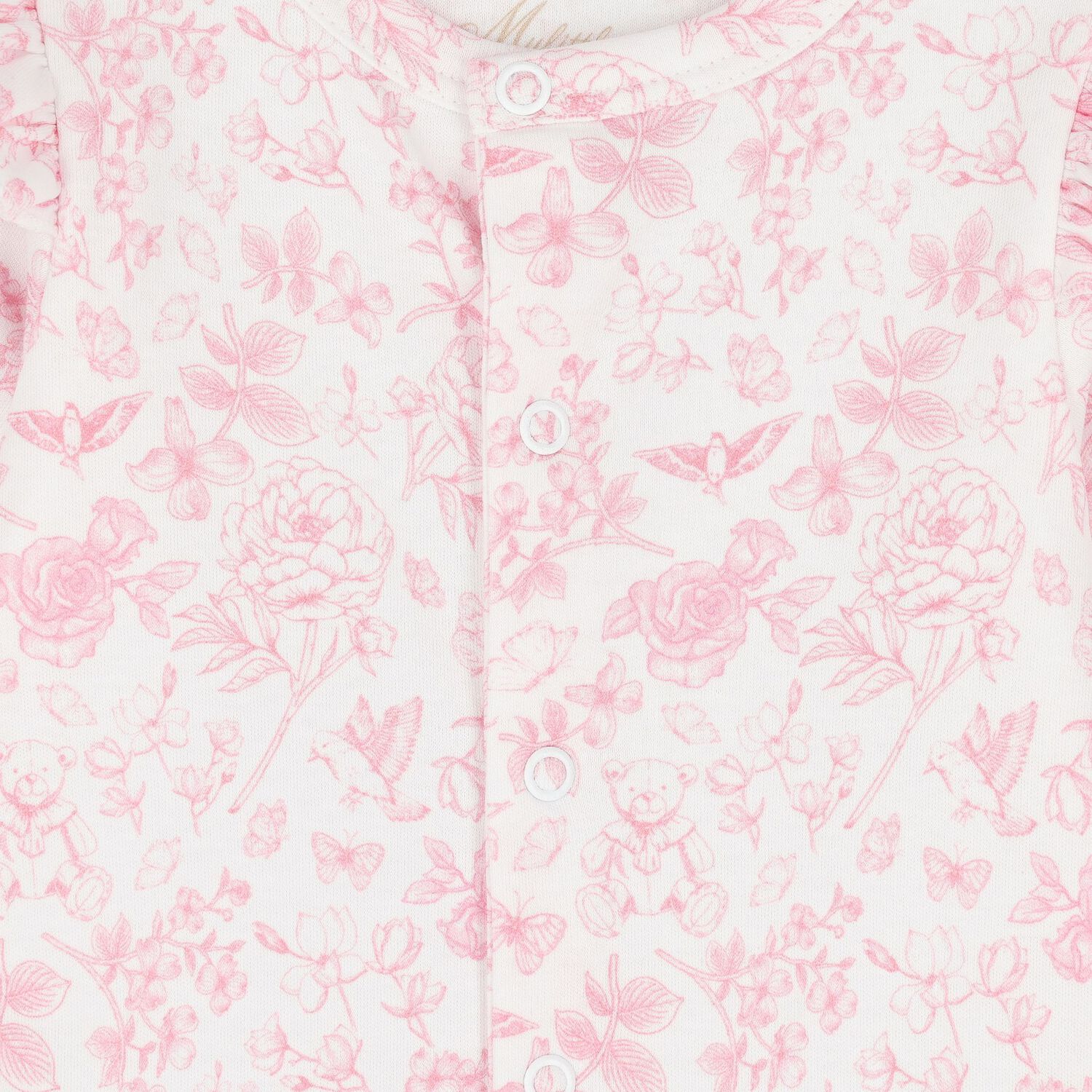 Baby Girls White & Pink Floral Babygrow Gift Set, 1, hi-res