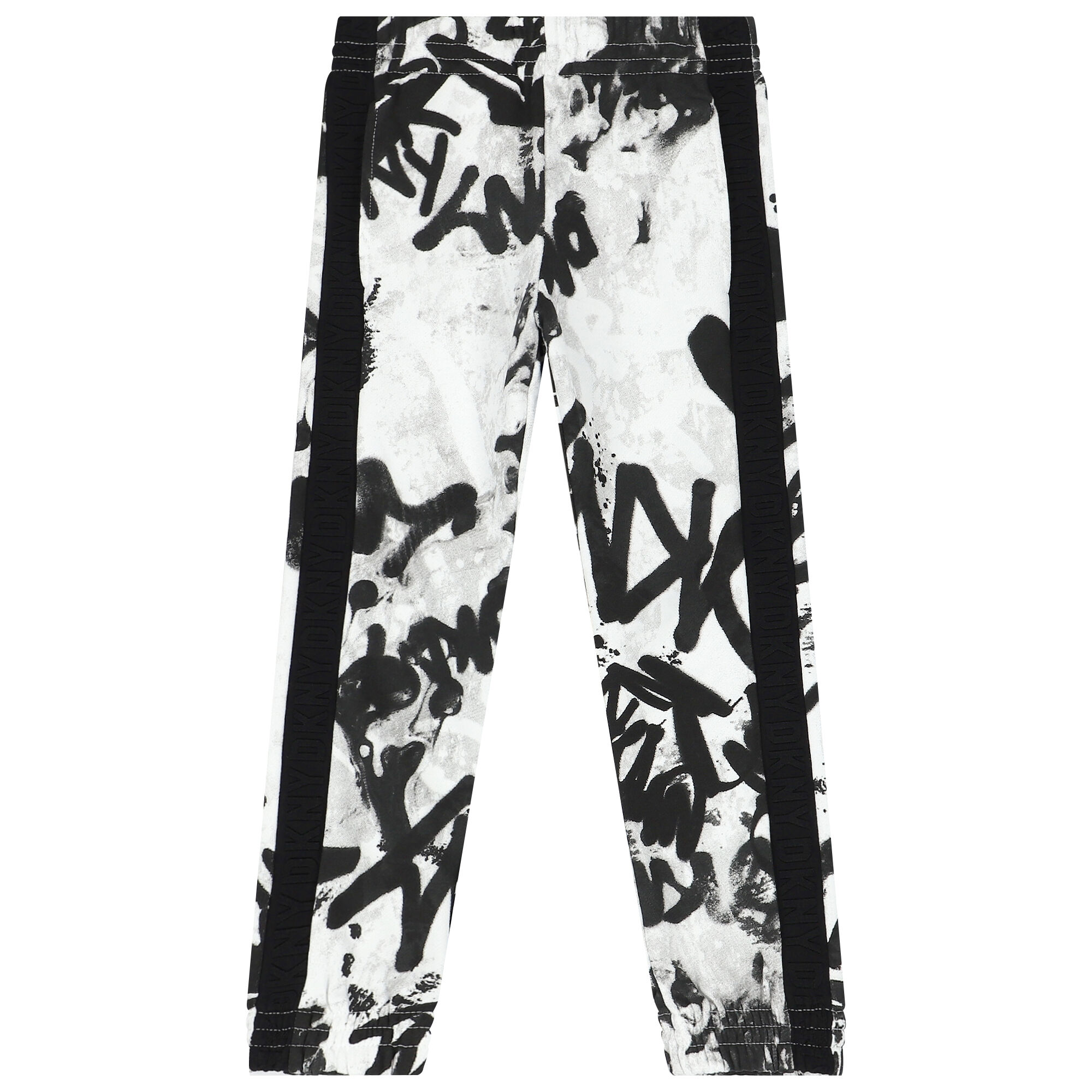 DKNY White Black Graffiti Logo Joggers Junior Couture UAE