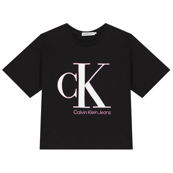 Girls Black Logo T-Shirt