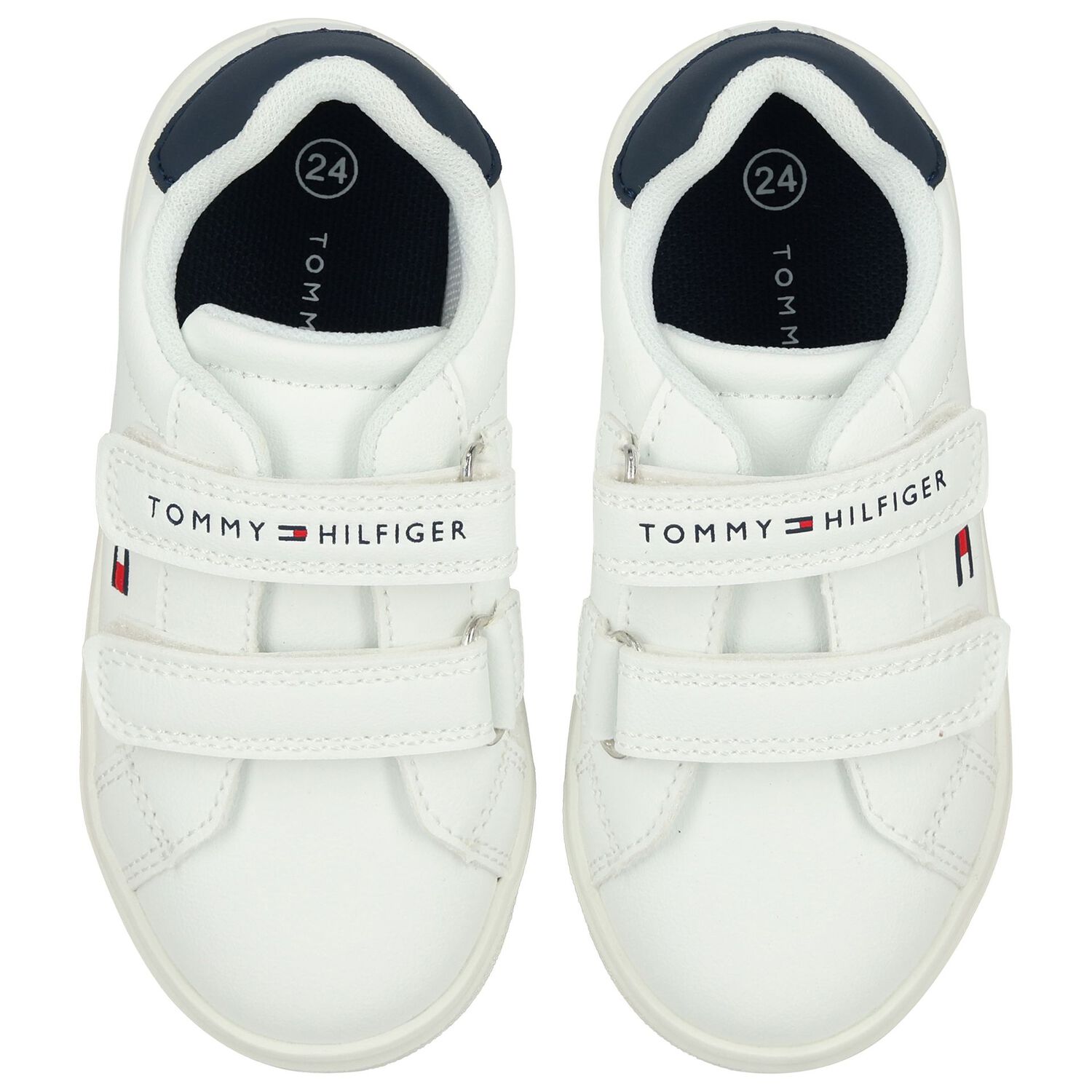 Boys White Logo Trainers, 1, hi-res