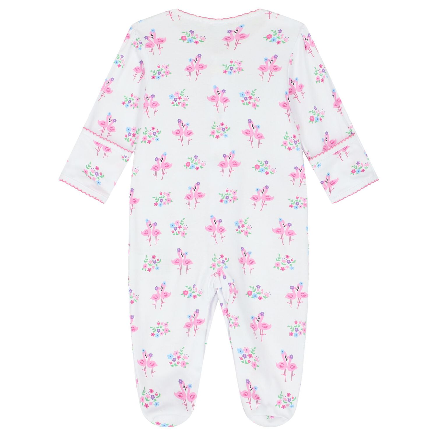 Baby Girls Flamingo Babygrow, 1, hi-res image number null