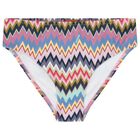 Girls Multi-Coloured Zigzag Print Bikini, 1, hi-res