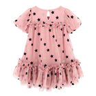 Girls Pink, Gold & Black Stars Tulle Dress, 1, hi-res