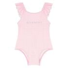 بدله سباحه بالشعار للبنات باللون الوردى , 1, hi-res