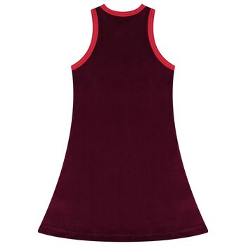 Girls Burgundy Logo Dress