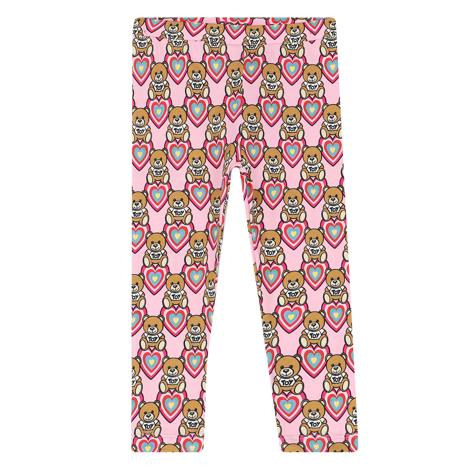 Younger Girls Ivory & Pink Leggings Set, 1, hi-res