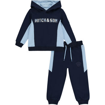 Boys Navy Blue Logo Tracksuit