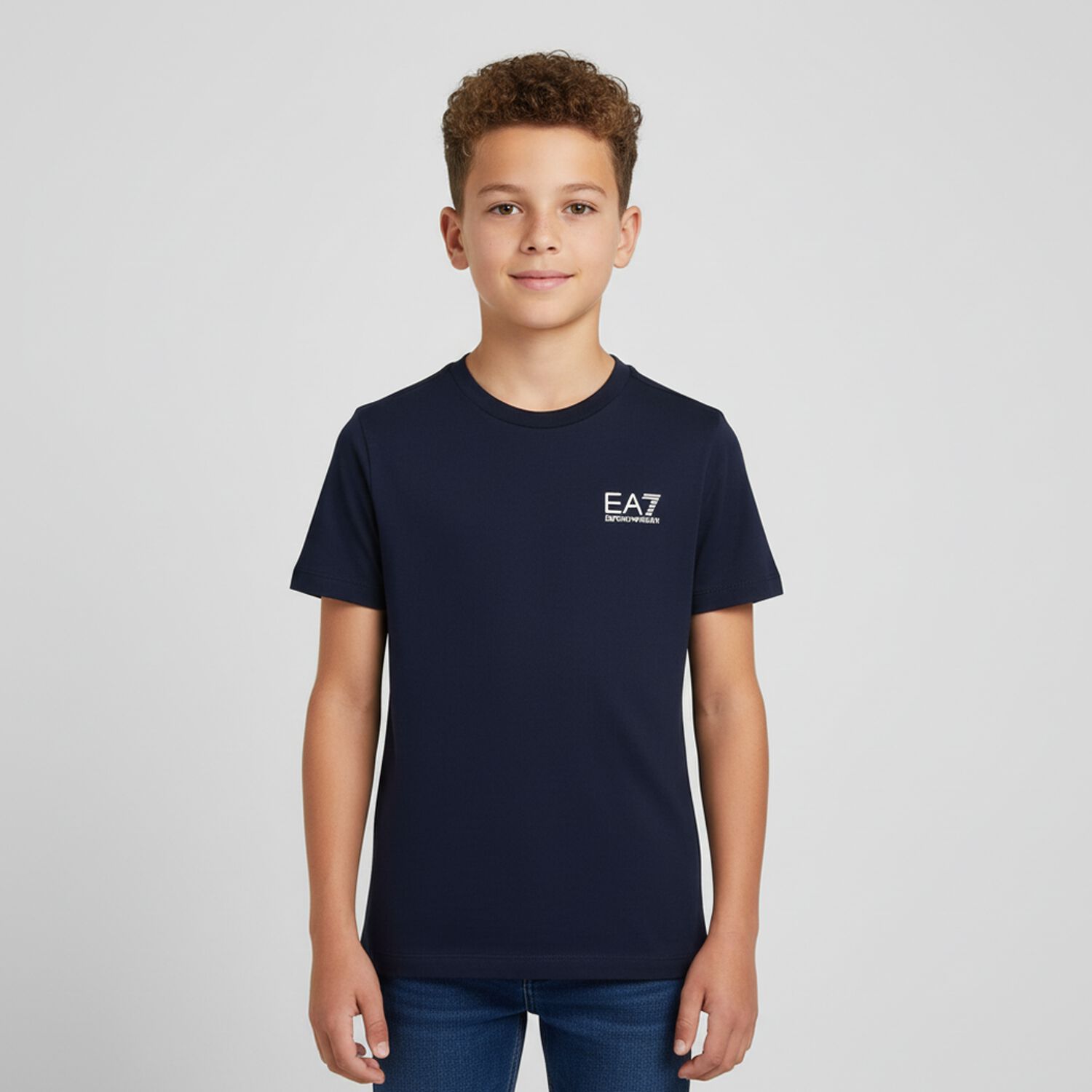 Boys Navy Blue Logo T-Shirt, 2, hi-res