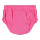 طقم بنات فستان تول مطرز باللون الوردي, 1, hi-res