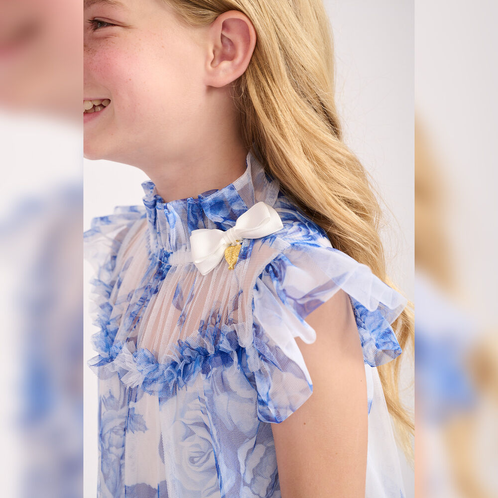 Angels Face Girls Marlowe Petal Tulle Dress in White