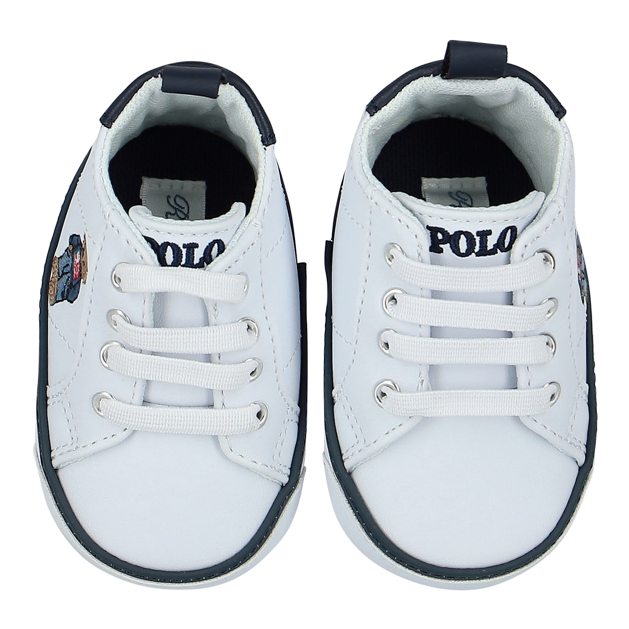 Ralph Lauren Baby Boys White Polo Bear Pre Walker Shoes Junior Couture UAE