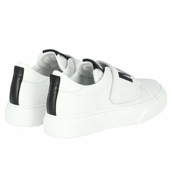 Boys White Logo Trainers