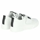 Boys White Logo Trainers, 1, hi-res