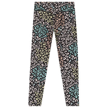 Girls Black Leopard Print Legging