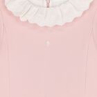 Girls Pink Embroidered Collar Dress, 1, hi-res