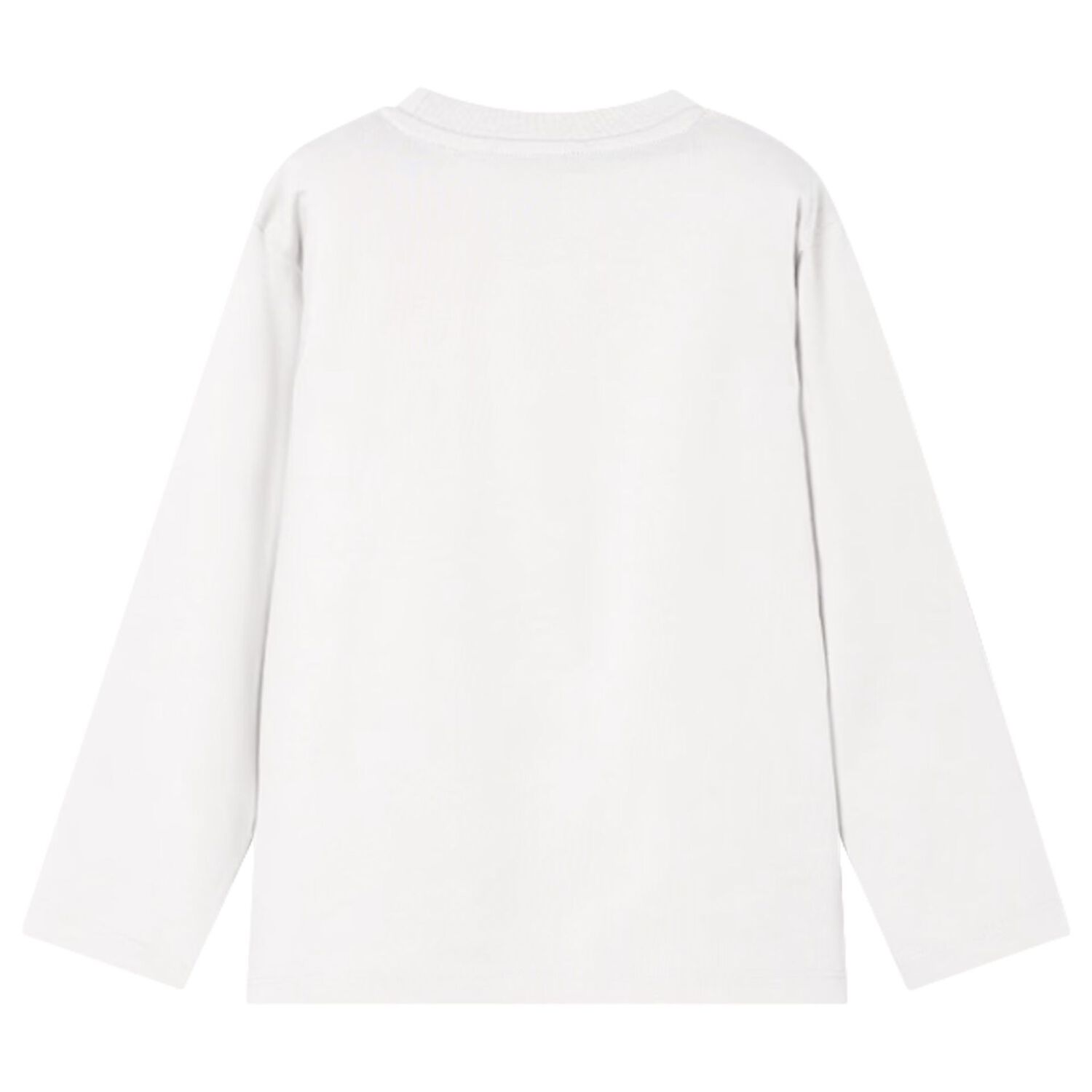 Boys White Wolf Long Sleeve Top, 2, hi-res