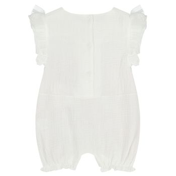 Baby Girls Ivory Bunnies Romper