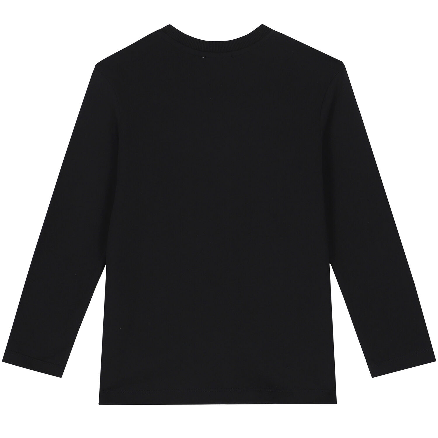Boys Black Logo Long Sleeve Top, 1, hi-res image number null