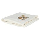 Baby Girls Ivory Teddy Bear Logo Blanket, 1, hi-res