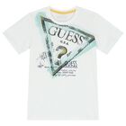 تيشيرت أولاد بالشعار باللون الأبيض, 1, hi-res