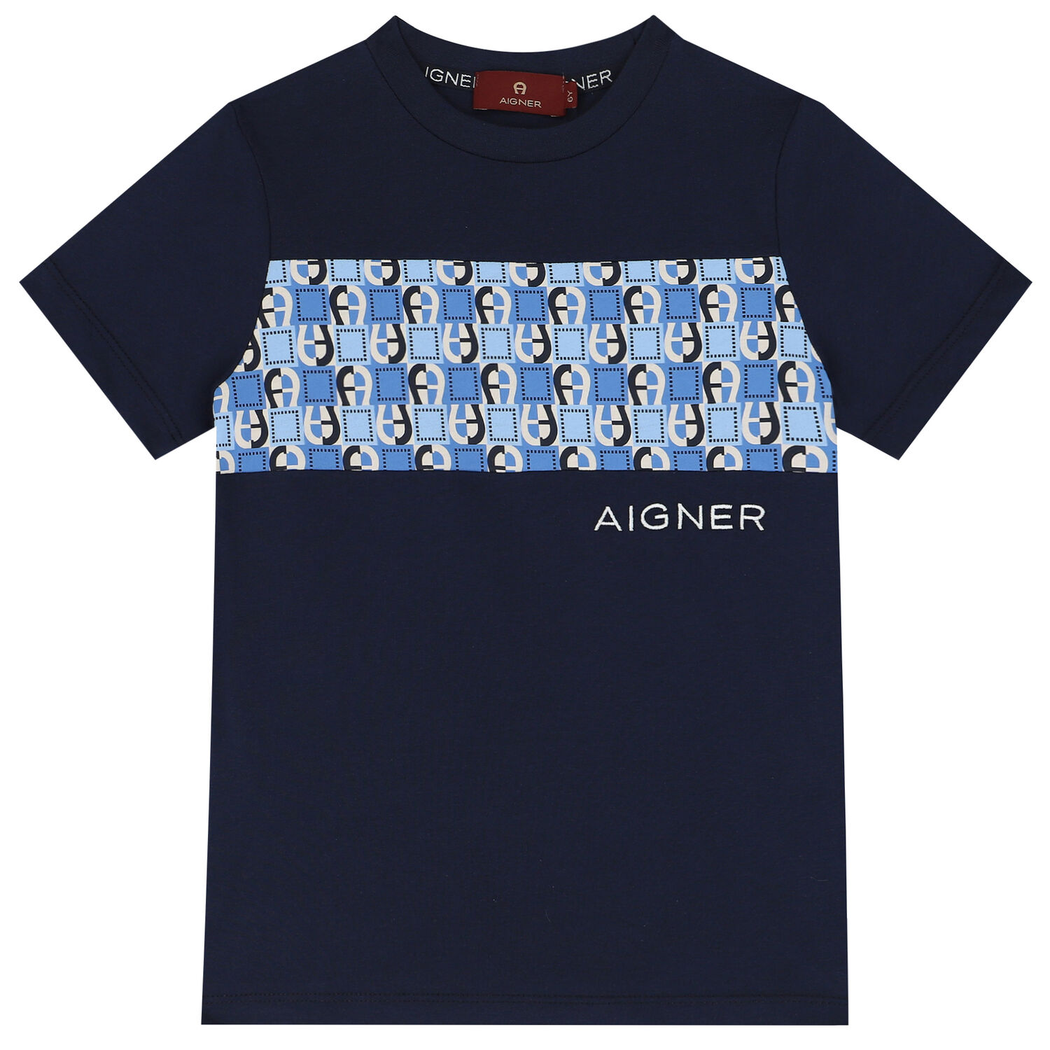 Boys Navy Blue Logo Shorts Set, 1, hi-res