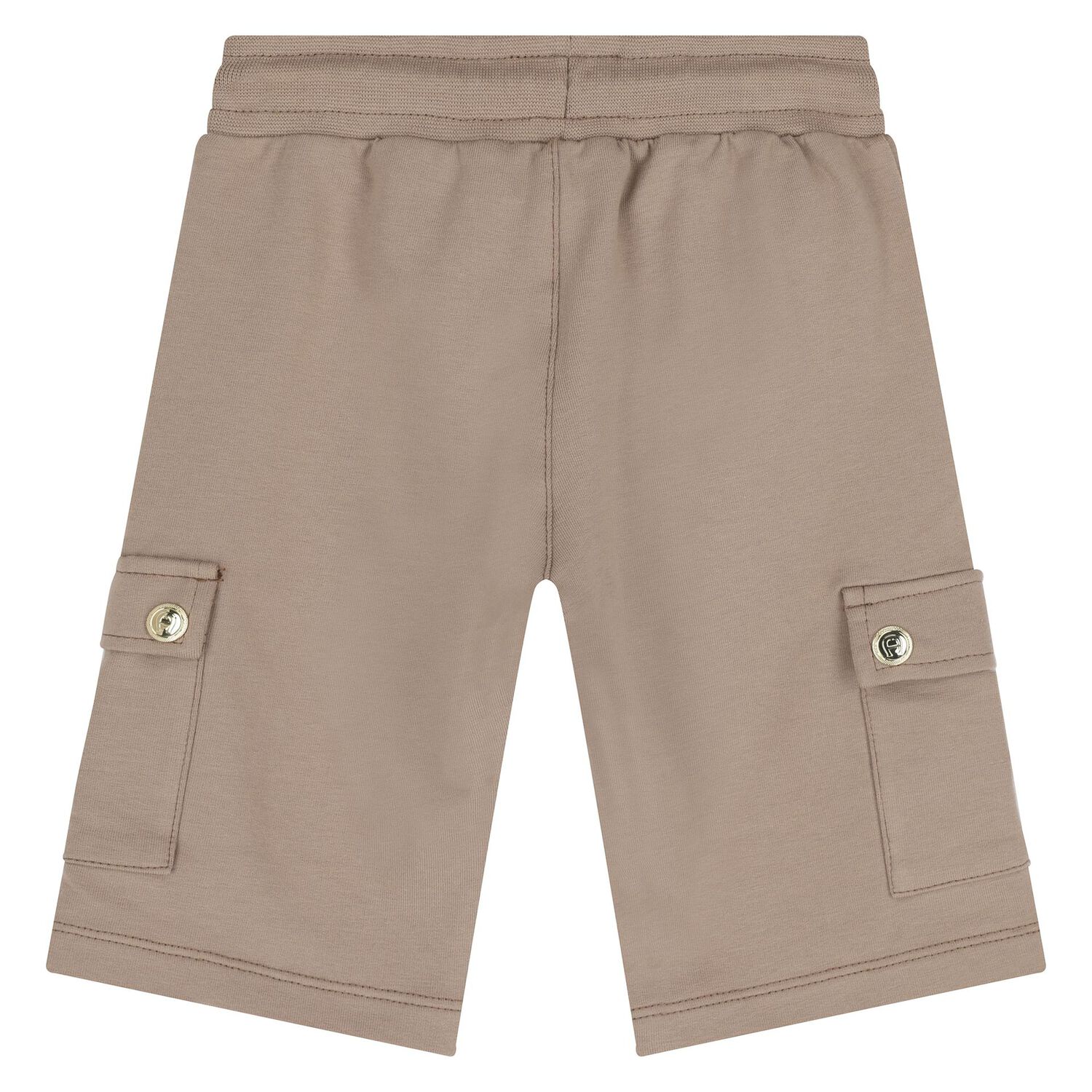 Younger Boys Ivory & Beige Logo Shorts Set, 1, hi-res