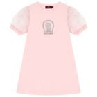 فستان بنات بالشعار  باللون الوردي , 2, hi-res